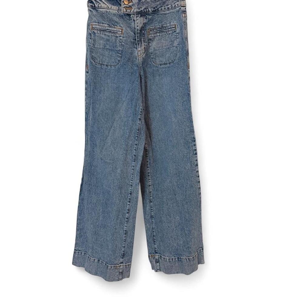 Habitual high waisted wide leg blue jeans